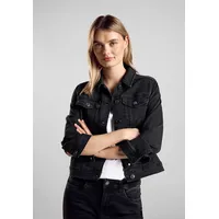 STREET ONE Gr. 40, schwarz (schwarz washed) Damen Jacken mit Knopfleiste