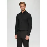 s.Oliver Shaped Fit Businesshemd aus Baumwoll-Stretch, Black, 42