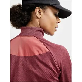 Craft Core Trim Midlayer 1/2-Zip Langarmshirt Damen 488200 - rhubarb/melange M