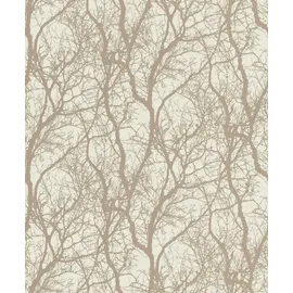Rasch Textil Strukturtapete 0,32 m x 10 m 633245 beige/gold