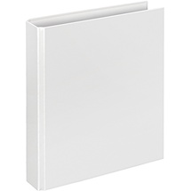 Veloflex 1153090 - Ringbuch Basic, A5, 1 Stück, weiß, Füllhöhe 25 mm, Ringordner mit 4 Ring-Mechanik, Ordner schmal