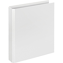 Veloflex 1153090 - Ringbuch Basic, A5, 1 Stück, weiß, Füllhöhe 25 mm, Ringordner mit 4 Ring-Mechanik, Ordner schmal