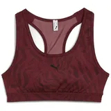 Puma 4keeps Bra Padded Ribbon Stripe Print Ruby Shimmer XS