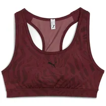 Puma 4keeps Bra Padded Ribbon Stripe Print Ruby Shimmer XS
