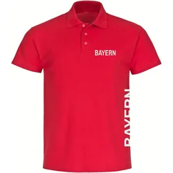 multifanshop Poloshirt - Bayern - Brust & Seite - Druck weiß - Polo