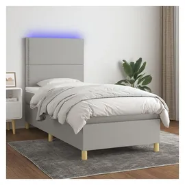 vidaXL Boxspringbett 100 x 200 cm Hellgrau