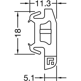 GUTMANN FACTORY Gutmann Halter H 50 zu Spree 24 OF, Kunststoff transparent
