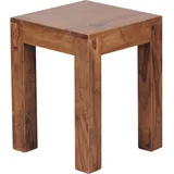 FineBuy FineBuy, Beistelltisch Massivholz 35x35cm Wohnzimmertisch Landhausstil Couchtisch