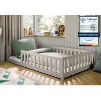 Kids Collective Kinderbett Bodenbett 120x200 cm mit Rausfallschutz &