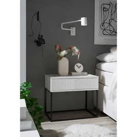 Möbel Boss Nachtschrank MARLE 60 x 52 x 38,5 cm Schwarz/Weiß