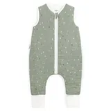Ehrenkind Ehrenkind® Musselin Schlafsack mit Füßen 2.5 TOG 100% Bio-Baumwolle Jade mit Tropfen | 70 cm | Oeko Tex zertifiziert - 70