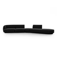 Micadoni Sofa Miley, modular 5-Sitzer schwarz