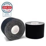 Axion Kinesiologie-Tape Bandage 2 St. Schwarz 500 x 5 cm