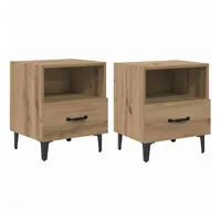 VidaXL Nachttisch 2 pcs Eiche handwerklich 40 x 35