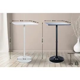 CLP Stehtisch Quadratisch 60 x 60 cm Weiß
