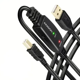 AXAGON USB-Kabel USB 2.0 10m Schwarz ADR-210B