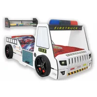 Aileenstore Autobett, Weiß, Holzwerkstoff, Fahrzeuge, einzeln stellbar,Rechteckig, 90x200 cm, Kinder- & Jugendzimmer, Kindermöbel, Kinderbetten, Spielbetten