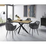 Hela Essgruppe »CLEO Tischgruppe Bestseller«, (Set, 5 tlg., 1 Tisch / 4 Stühle), Schalenstühle Tisch Wohnzimmer Esszimmer,