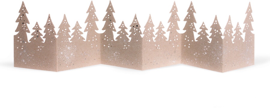 Décoration de Noël guirlande de table Forêt d’hiver Good old friends, Designer Sarah Baumann, 16x72x0.2 cm