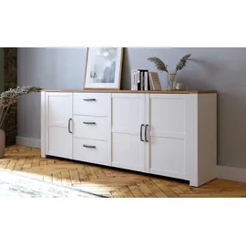 Höffner Sideboard ¦ weiß ¦ Maße (cm): B: 220 H: 87 T: 42.0