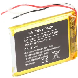 AccuCell Akku passend für Navigationsgerät Becker Transit 7SL EU 3,7V 1600mAh 5,9Wh