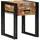 vidaXL Beistelltisch Schwarz Massivholz 40 x 40 x 50 cm