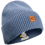 Camel Active Beanie aus einem Baumwoll-Kaschmir-Mix in Denim Blau | Gr.: onesize
