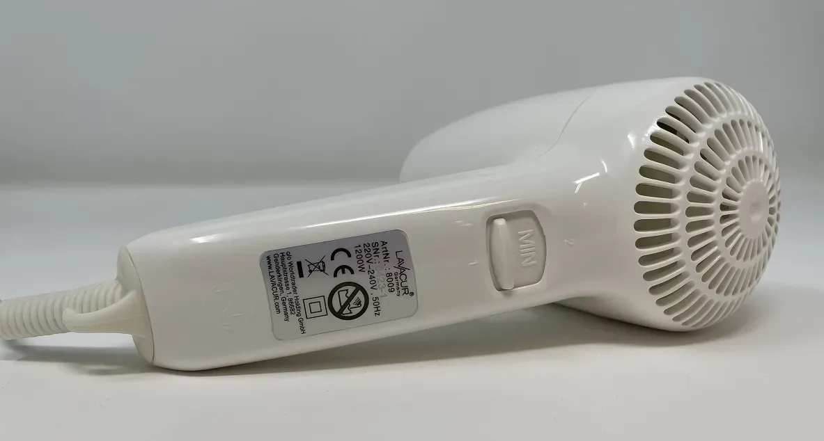 LAVACUR Hotel-Haartrockner PUSH-PRO  mit Hotel-Sicherheits-Tastschalter 8009