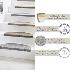 Andiamo »Saragossa, Made in Netherlands« halbrund 6,5 mm Höhe meliert, selbstklebend, strapazierfähig, 15 Stück in einem Set