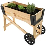 nyvi Pflanzbeet NYVIGreen Mini mit Rädern - Kleines Gartenbeet Perfekt für Jungpflanzen, Gemüse. Kräuter & Blumen