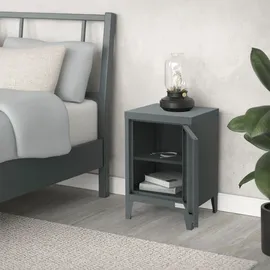 ML-Design Nachttisch, Anthrazit, 40x30x58 cm, Stahl, Türgriff Links, Industriedesign