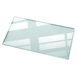 Tulup Tischplatte 100 x 50 cm Glas transparent