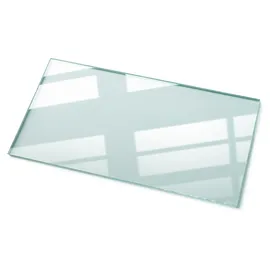 Tulup Tischplatte 100 x 50 cm Glas transparent