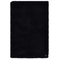 TOM TAILOR Hochflor-Teppich »Soft«, rechteckig, handgetuftet, Uni-Farben, super weich und flauschig, 341664-1 black 35 mm
