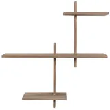 House Nordic Wandregal GAVI 15 x 55 x 60 cm Braun