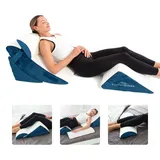 Ergonomisches 4-in-1 Keilkissen – Für Rücken, Beine, Knie & Nacken