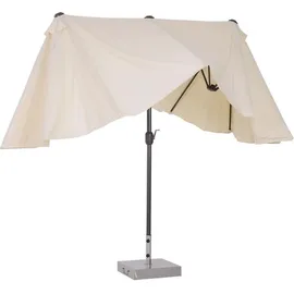 Outsunny Marktschirm mit Handkurbel 460 x 270 cm beige