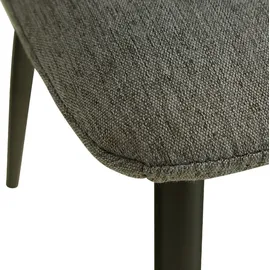 Homestyle4u Essgruppe mit 4 Stühlen 5 tlg Esstisch rund 110 cm Set Sitzgruppe Küchentisch Esszimmer Esszimmergruppe - Grau