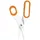 Slice 10545 Universalschere Linkshänder, Rechtshänder 198mm Orange, Weiß