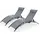 sweeek Sonnenliege 200 x 64 x 82 cm Grau