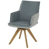 KOINOR Armlehnstuhl Leder  Schwof ¦ blau ¦ Maße (cm): B: 57 H: 90 T: 66.0