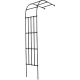 Rosenbogen halbrund, Verzinkte Rosen-Halbbogen, Metall Gartenbogen Kletterpflanzen Rankhilfe für Rosen und andere Kletterpflanzen (Schwarz, 120 * 50 * 260cm)