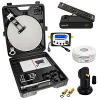 PremiumX Camping SAT Anlage Satellitenschüssel TV Receiver Satelliten-Finder LNB
