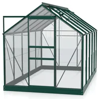 Vitavia Gewächshaus Planet 6200" inkl. Fundament, smaragd, 6,2 m2, 3 mm ESG | Wetterfestes & stabiles Treibhaus | Perfekt für Gemüse & Pflanzen | Robust & langlebig