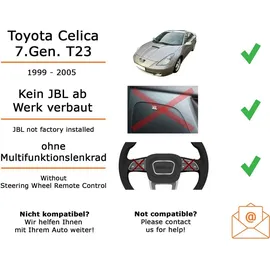 JUST SOUND best choice for caraudio Autoradio Einbaupaket JBL Celebrity 150 passend für Toyota Celica T23 | Bluetooth USB