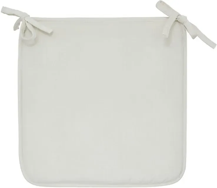 Sitzkissen Lilou 38 x 38 cm Elfenbeinweiß