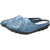 Generisch Freizeitschuhe Damen Offen, Schlappen Damen Vorne Geschlossen Riemen Hinten Leder, Barfußschuhe Atmungsaktiv Walkingschuhe Bequeme Schlupfschuhe Weichen Outdoorschuhe Flach Einzelne Schuhe - 39 EU