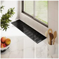 MS Beschläge Aluminium Stegblech Schwarz 150mm x 800mm Lüftungsgitter
