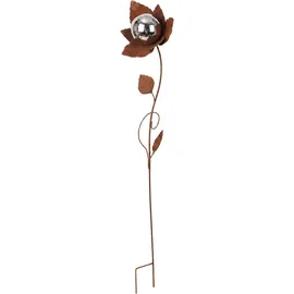Harms Import Gartenstecker Dekofigur H 99,5 cm Bronze