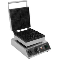 Profi Waffeleisen mit antihaftbeschichteten Backplatten, 4 Waffeln, Waffelautomat für belgische Herzen Waffeln mit Edelstahl Gehäuse, 50-300 °c